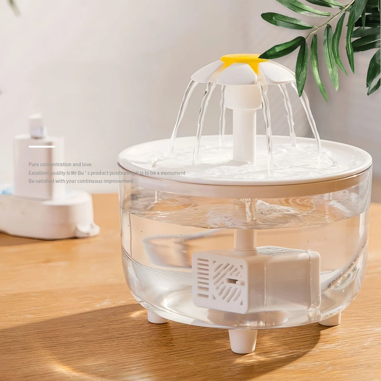 Flower pet water dispenser