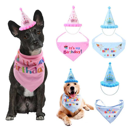 Pet Cat Dogs Caps Birthday Headwear