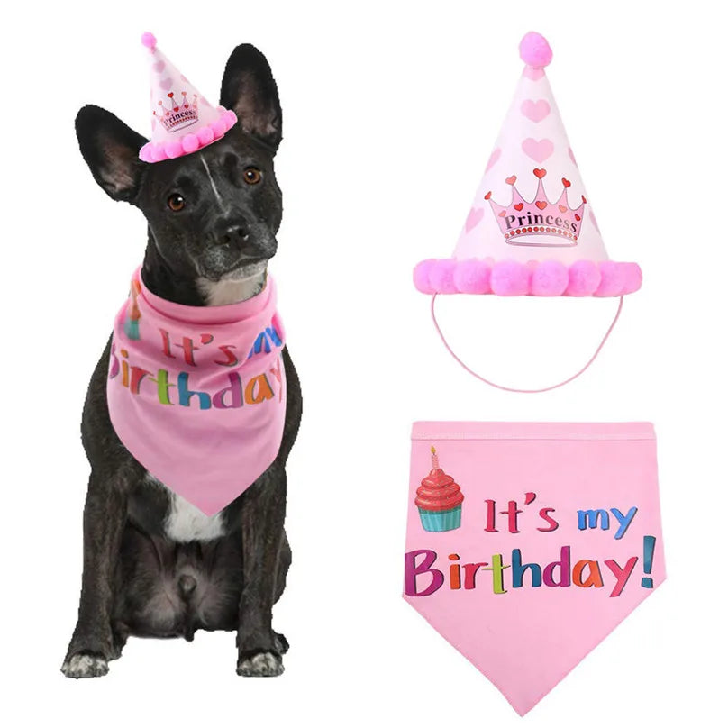 Pet Cat Dogs Caps Birthday Headwear