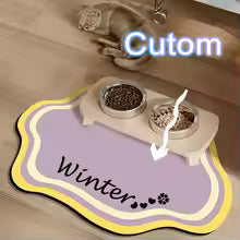 Custom Pet Feeding Mat Cute
