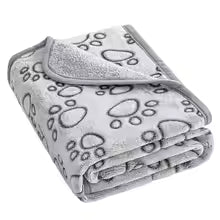 Flannel Pet Sleep Mat Paw Print for Dog