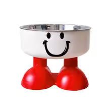 Elevated Dog Bowl Double Layer - Non-Slip Pet Food Water Bowl