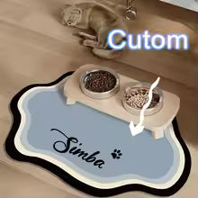Custom Pet Feeding Mat Cute
