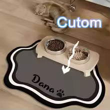 Custom Pet Feeding Mat Cute