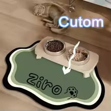 Custom Pet Feeding Mat Cute